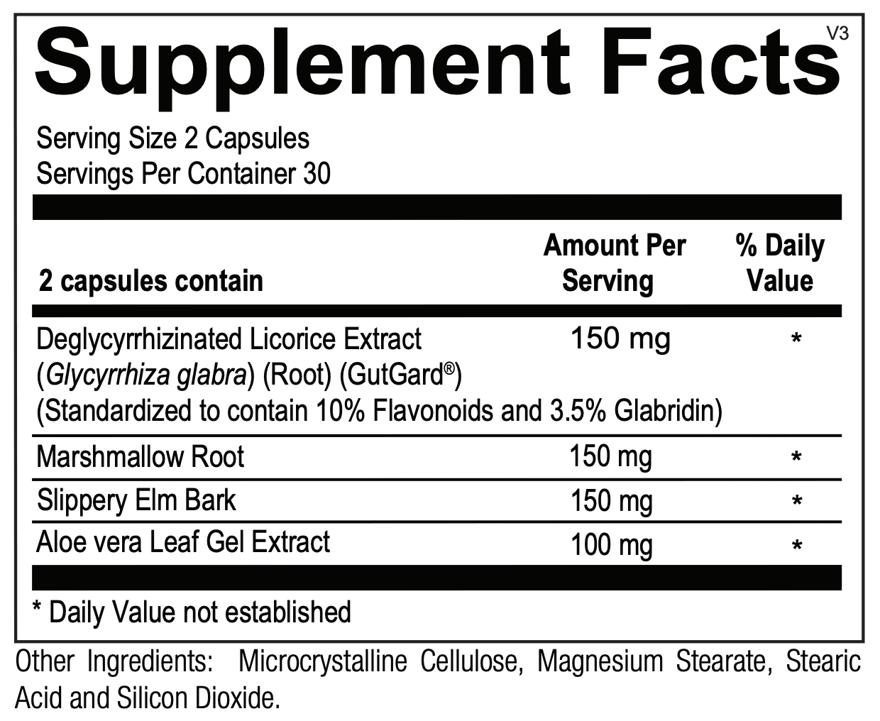 DGL (Deglycyrrhized Licorice Root) 60 Capsules