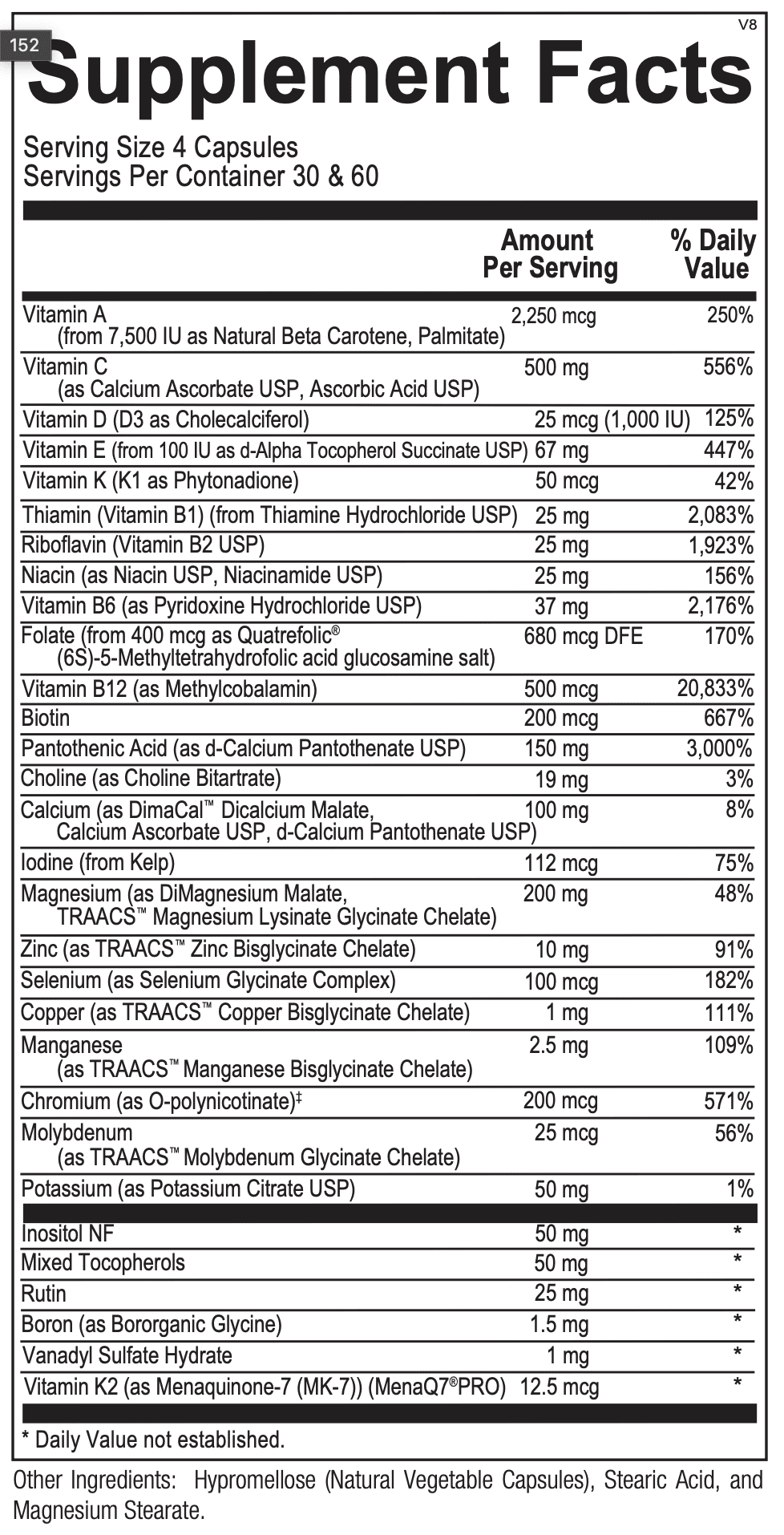 Optimal Adult Multivitamin (Foundation Adult Multivitamin)